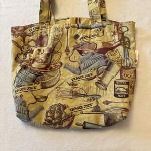 Vintage Trader Joe's Tote Bag Kitchen Utensils Chef Reusable Shopping Bag USA